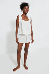 True White The Eyelet Tap Short